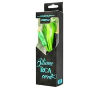 INKgrafiX® AVA Snake King - Cable de tatuaje RCA con clip (conector dorado, calidad de estudio), color verde