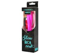 INKgrafiX® AVA SNAKE King - Cable de tatuaje RCA con clip para tatuaje, color rosa, conector dorado, calidad de estudio, cable plano
