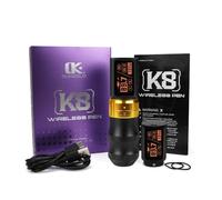 InkgrafiX® Duke K8 - Bolígrafo inalámbrico (batería de carga), color negro | Batería extrafuerte - Hub ajustable - Máquina profesional fabricada por AVA para INKgrafiX®