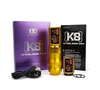 InkgrafiX® Duke K8 Gold AVA - Bolígrafo inalámbrico (batería de potencia) | Batería extrafuerte - Hub ajustable - Máquina profesional fabricada por AVA para INKgrafiX®