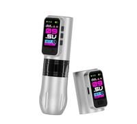 INKgrafiX® HEX Chrome + 2 baterías - tatuaje inalámbrico profesional máquina HD memoria batería Premium