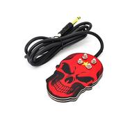 INKgrafiX® IG57044 - Interruptor de pie para máquina de tatuaje, diseño de calavera loca, color rojo