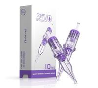 INKin Agujas de Cartucho de Tatuaje #10 Round Liner 0.3MM 1RL Agujas de Cartucho de Maquillaje Permanente con Posicionamiento Preciso para Tatuajes y Microblading, Smp Cuero Cabelludo (REVO 1001RL)