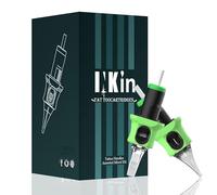 INKin Agujas Tatuaje de Silicona Surtidos,40 Piezas #10 Bugpin 0,3MM Round Liner Agujas de Tatuar Misti(3RL 5RL 7RL 9RL 11RL) Finger Ledge Seguridad Cartuchos Tattoo para Máquina de Tatuar