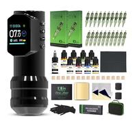 INKin Maquina de Tatuar Kit Completo, Kit Tatuaje con 4.0mm Stroke Length y Grande Pantalla Digital OLED, Maquina Tatuar Inalambrica con Batería de 1500mAh y Tattoo Accesorios para Tattoo Artistas