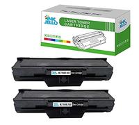 InkJello Compatible Toner Cartucho Reemplazo por Samsung ML-1660 ML-1665 ML-1670 ML-1675 ML-1860 ML-1865 ML-1865W SCX-3200 SCX-3205 SCX-3205W MLT-D1042S (Negro, Doble-Pack)