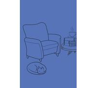 Inklings & Scribbles - Cosy Blue A5 Hardcover Notebook with Armchair, Cat, Cuppa, and Books design: Lined Journal for Writing, Planning & Everyday Notes or as a gift
