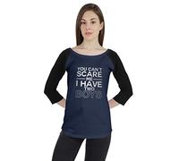 Inkmeso Tshirt para La Camiseta Raglan De La Madre You Can't Scare Me I Have Two Boys Camisa Grafica Superior