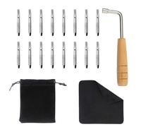 INKNOTE 16 pines de afinación ampliamente para arpa de lira, cítrica, clavecín, dulcimer y otros instrumentos de cuerda primitivos, con llave de afinación en forma de L, palanca de martillo de