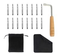 INKNOTE 16 pines de afinación ampliamente para arpa de lira, cítrica, clavecín, dulcimer y otros instrumentos de cuerda primitivos, con llave de afinación en forma de L, palanca de martillo de