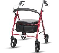 Inko Mobility Andador para Ancianos con Asiento, Taca Taca Adultos 4 Ruedas Plegable, Ligero y Regulable, Caminador para Personas Mayores con Cesta, Modelo A01