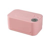 Inkoby Calentador de Toallitas para Bebés USB, Termostato Reutilizable Que Previene la Sequedad, Dispensador de Toallitas para Bebés Portátil, Calentador para el Hogar, Guardería, Rosa