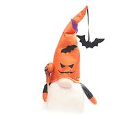 Inkoby DecoracióN de Enano de Halloween Calabaza con Luces MuñEco de Anciano Sin Rostro Adornos de Fondo de Lugar TemáTico de Halloween Naranja