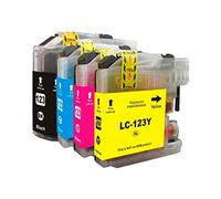 Inkpro Cartucho de Tinta Compatible con Brother LC123XL Amarillo