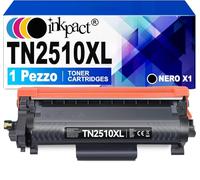 INKPACT TN2510XL Tóner con chip (3000 páginas) compatibles para Brother TN-2510XL, MFC-L2800DW, MFC-L2827DW, MFC-L2835DW, HL-L2400DWE, negro