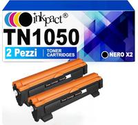 INKPACT Tóner con chip compatibles para Brother TN1050 TN-1050 cartuchos para DCP-1612W HL-1110 HL-1210W HL-1112 HL-1212W DCP-1510 DCP-1610W MFC-1810 MFC-1910W DCP-1512 (Negro, 2-Pack)