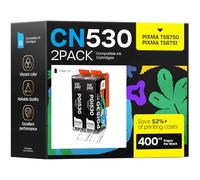 iNKPAD 2 cartuchos de tinta PGBK PGI-530XL PGI-530 de repuesto para Canon CLI-531XL CLI-531 cartuchos de impresora compatibles con Canon TS8750 TS8751 530 531 tinta