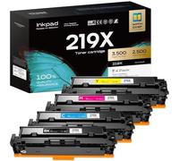 iNKPAD 219X 219A MFP 3302FDWG Tóner (con chip) Compatible con HP 219X 219A Color LaserJet Pro MFP 3302FDWG 3302FDNG 3302SDWG 3302FDW 3302SDW 3302FDN 3202DN (4 unidades)