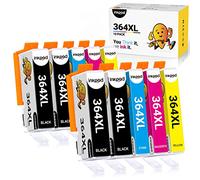 iNKPAD 364XL Cartuchos de Tinta 364 XL Compatibles con HP Officejet Officejet 4620 4610 4622 Deskjet 3070A 3520 3524 Photosmart 5520 5510 5511 5512 5522 (4Negro 2Cian 2Magenta 2Amarillo, 10 Paquetes)