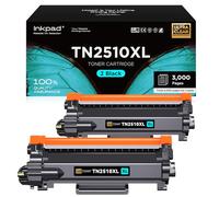 iNKPAD 【Alta Capacidad】 TN2510XL Tóner Compatible con Brother TN-2510XL para Impresora HL-L2400DW HL-L2445DW MFC-L2800DW DCP-L2620DW DCP-L2660DW MFC-L2860DW(2 Negro,3000 páginas por tóner)