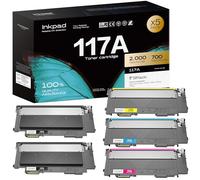 iNKPAD Cartucho de tóner Compatible para HP 117A Color Laser MFP 150nw 150a 178nw 178nwg 179fnw 179fwg W2070A W2071A W2072A W2073A (2*Negro Cian Magenta Amarillo 5-Pack )