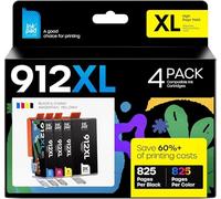 iNKPAD Cartuchos de tinta 912XL compatibles con HP 912 912XL Multipack para HP OfficeJet 8010 8012 8014 8015 8017 OfficeJet Pro 8020 8024 8023 8025 (paquete de 4, negro, cian, magenta amarillo)