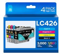 iNKPAD LC426 Cartuchos compatibles para Brother LC426 LC426XL Cartuchos de Impresora para Brother MFC-J4340DW Cartuchos MFC-J4540DW MFC-J4335DW MFC-J4535DW (Negro, Cian, Magenta, Amarillo)