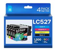 iNKPAD LC527 Cartuchos de impresora compatibles con Brother LC527 LC527VAL LC527XL Cartuchos para Brother MFC-J4350DW MFC-J4550DW (4 unidades)