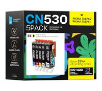 iNKPAD Pack de 5 cartuchos de tinta PGI-530 CLI-531 de repuesto para Canon PGI-530XL CLI-531XL Cartuchos de impresora compatibles con Canon TS8750 TS8751