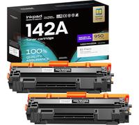 iNKPAD Paquete múltiple de cartuchos de tóner 142A con chip compatible con HP W1420A W1420X 142A 142X reemplazo de tóner para HP LaserJet M110w M110 LaserJet MFP M140w M140 M139w M139 (2 negros, con