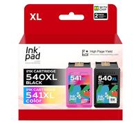 iNKPAD PG 540 XL CL-541XL Cartuchos Multipack para Canon 540 541 XL Negro Color PG 540 PG-540 CL 541 para Canon TS5150 TS5151 MG3650 MG3650s MG3600 MG4200 MX475 MX530 (Negro+Tri - Color)