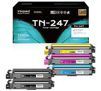 iNKPAD - Tóner compatible con TN243 TN247 CMYK para Brother MFC L3750CDW TN243CMYK MFC-L3750CDW DCP-L3550CDW DCP-L3510CDW MFC-L3770CDW MFC-L3710CW HL-L3210CW HL-L3230CDW N-247BK TN-243 TN-243BK TN243