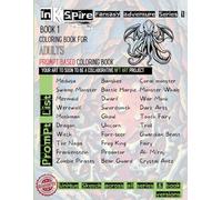 Inkspire Book 1 - Fantasy monster series 1- Coloring book for matured Adults: Inkspire Series - Prompt Based sketch to color book
