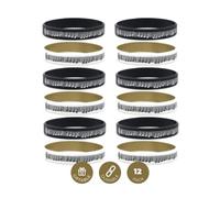 Inkstone Paquete de 12 pulseras de silicona para música, paquete a granel de pulseras para eventos musicales, suministros de fiesta, regalos para músicos, estudiantes de música, profesores (blanco y