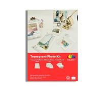 INKUWAY Kit de fotografía de transparencia con efecto retroiluminado translúcido: marco de fotos retro y bolsa para tarjeta de bolsillo de película reversible