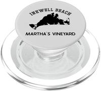 Inkwell Beach, Oak Bluffs, Martha's Vineyard, MA Vintage Mostrar Mapa PopSockets PopGrip para MagSafe