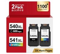 INKYEAH Cartuchos PG-540XL+CL-541XL - 1100+ Páginas, Reemplazo para Cartuchos Tinta Canon 540 541 XL, 540XL 541XL para Pixma TS5150 TS5151 MX475 MG3650s MG3600 MG3650 MG4250 MG3200 MG3550 MG3150
