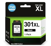INKYEAH Tinta 301 XL Negro, Cartuchos 301XL Negro Reemplazo para HP 301 Negro, Tinta Impresora 301 Compatible con Envy 4500 5530 4504 4507 5532 DeskJet 2544 2540 1510 1050 J410 1512 OfficeJet 4630