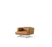 Inland AV21 Sillón Cuero Coñac/ Aluminio Pulido