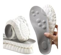 INLANDSIS 2 Pairs Insoles, Stability Support for Flat Feet & Overpronation, Anti-Fatigue, Foot Pain Relie Memory Foam Inserts (Gray,43-44)