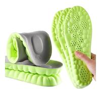 INLANDSIS 2 Pairs Insoles, Stability Support for Flat Feet & Overpronation, Anti-Fatigue, Foot Pain Relie Memory Foam Inserts (Green,45-46)
