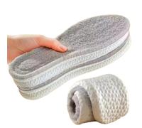 INLANDSIS 2 Pairs Wool Insoles Soft Sole, 2026 Upgraded 4d Elastic Cloud Breathable Softthick and Warm Wool Insole, Arch Support & Shock Absorption for Cold Weather (3pair Gray,39-40)