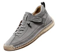 INLANDSIS Comfortable Orthopedic Sneakers, Unsex Adjustable Leather Sneakers, Slip On Soft Comfort Orthopedic Support Loafers (Gray,4.5)