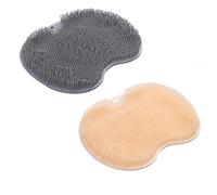 INLANDSIS Curetoaway - Limpiador de pies, almohadilla exfoliante de limpieza de pies, cerdas suaves, limpiador de pies de ducha de masaje, montado en la pared con ventosas antideslizantes (juego de 5)