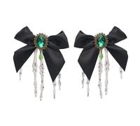 INLANDSIS Halloween Skeleton Hand Hair Clips with Bowknot, Punk Rock Horror Zombie Hair Accessories, Cosplay Party Costume, Cute Cool Elegant Rose Ghost Design (Bow-5)