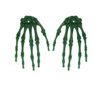 INLANDSIS Halloween Skeleton Hand Hair Clips with Bowknot, Punk Rock Horror Zombie Hair Accessories, Cosplay Party Costume, Cute Cool Elegant Rose Ghost Design (Skeleton Hand-5)