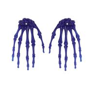 INLANDSIS Halloween Skeleton Hand Hair Clips with Bowknot, Punk Rock Horror Zombie Hair Accessories, Cosplay Party Costume, Cute Cool Elegant Rose Ghost Design (Skeleton Hand-4)