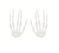 INLANDSIS Halloween Skeleton Hand Hair Clips with Bowknot, Punk Rock Horror Zombie Hair Accessories, Cosplay Party Costume, Cute Cool Elegant Rose Ghost Design (Skeleton Hand-1)