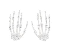 INLANDSIS Halloween Skeleton Hand Hair Clips with Bowknot, Punk Rock Horror Zombie Hair Accessories, Cosplay Party Costume, Cute Cool Elegant Rose Ghost Design (Skeleton Hand-2)