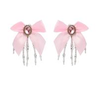 INLANDSIS Halloween Skeleton Hand Hair Clips with Bowknot, Punk Rock Horror Zombie Hair Accessories, Cosplay Party Costume, Cute Cool Elegant Rose Ghost Design (Bow-1)